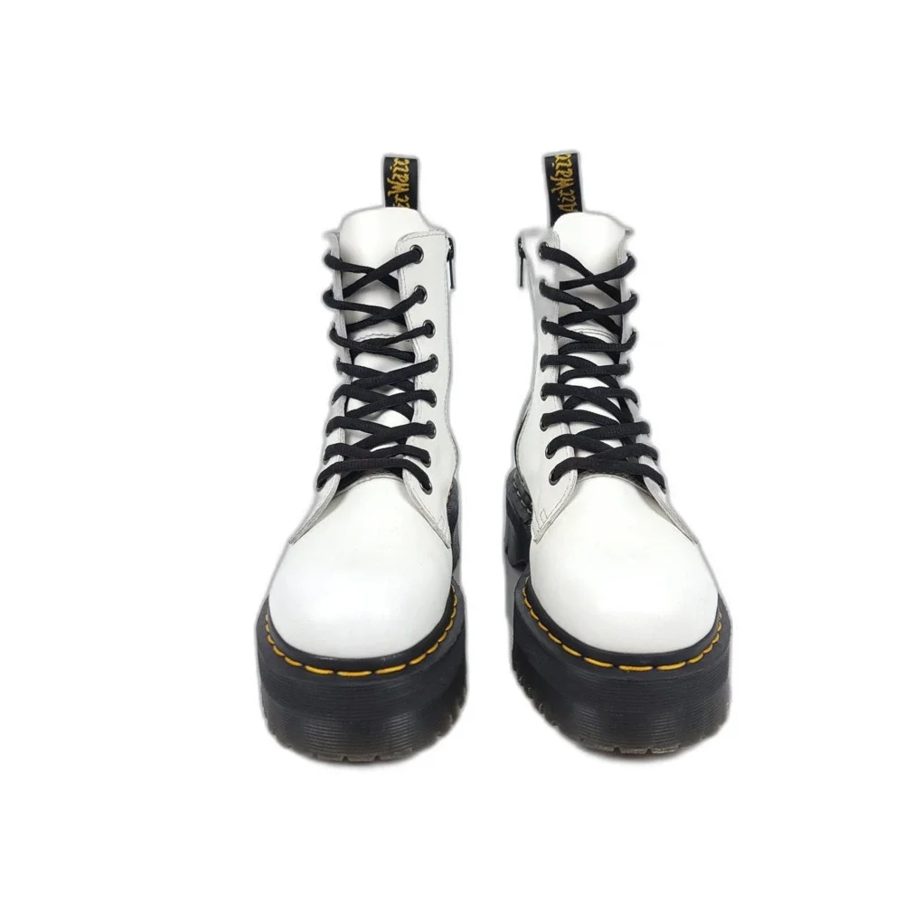 Dr. Martens Jadon Platform White Patent Leather Combat Boots Womens 6 90s Grunge